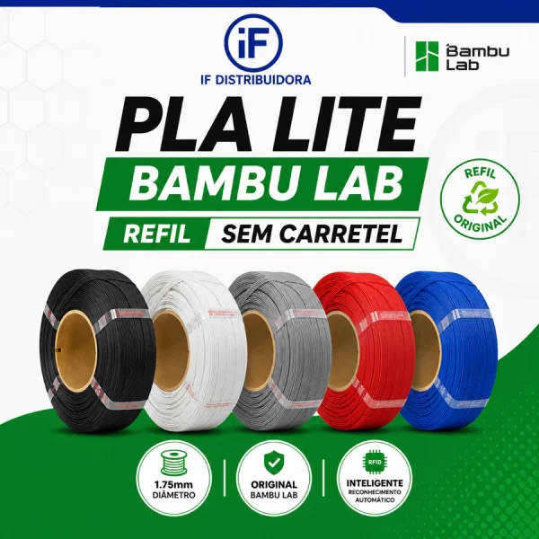Filamento PLA Bambu Lab Lite Refil Filamento PLA Bambu Lab Lite Refil