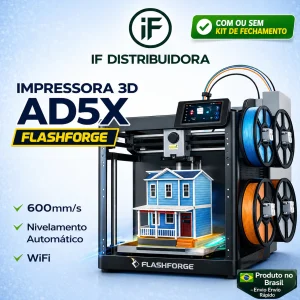 Filamentos para Impressora 3D em Maringá 8 Impressora 3D Flashforge AD5X